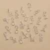 LETTER CRYSTAL SILVER PENDANT