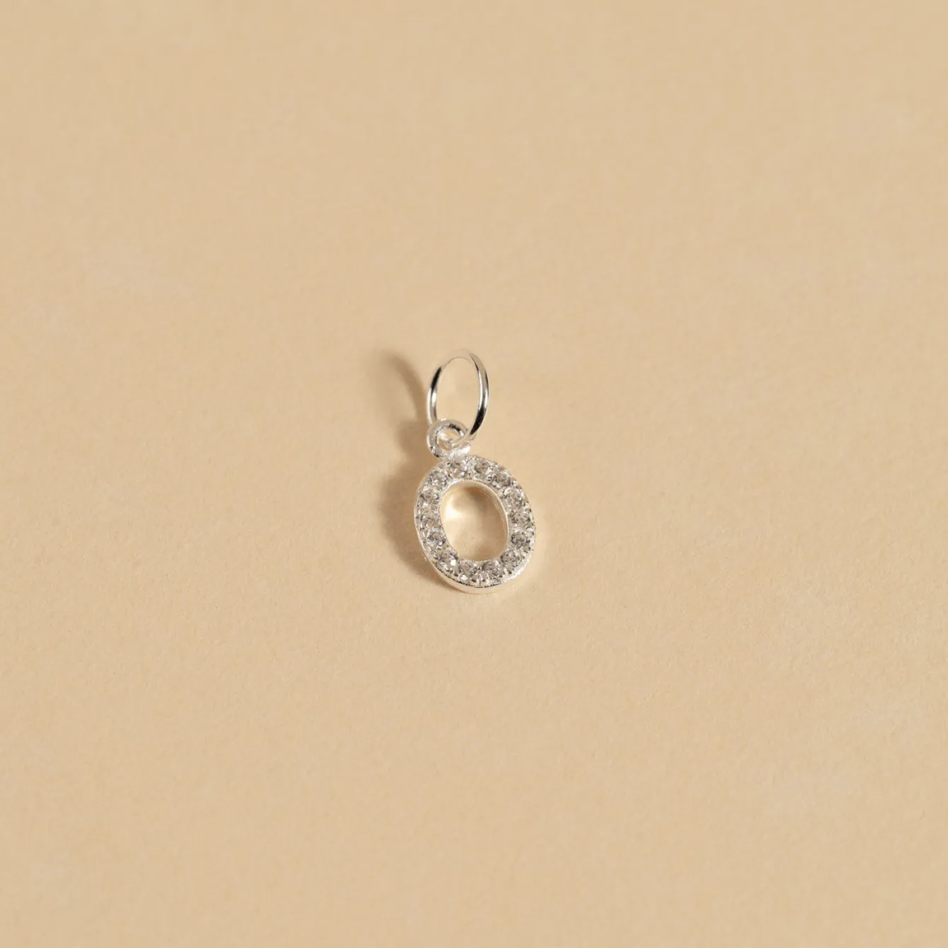 LETTER CRYSTAL SILVER PENDANT
