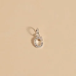 LETTER CRYSTAL SILVER PENDANT
