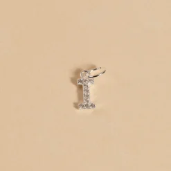 LETTER CRYSTAL SILVER PENDANT