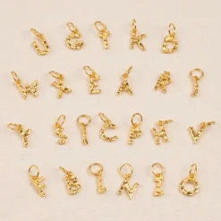 LETTER MOLTEN GOLDEN PENDANT