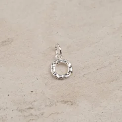 LETTER MOLTEN SILVER PENDANT