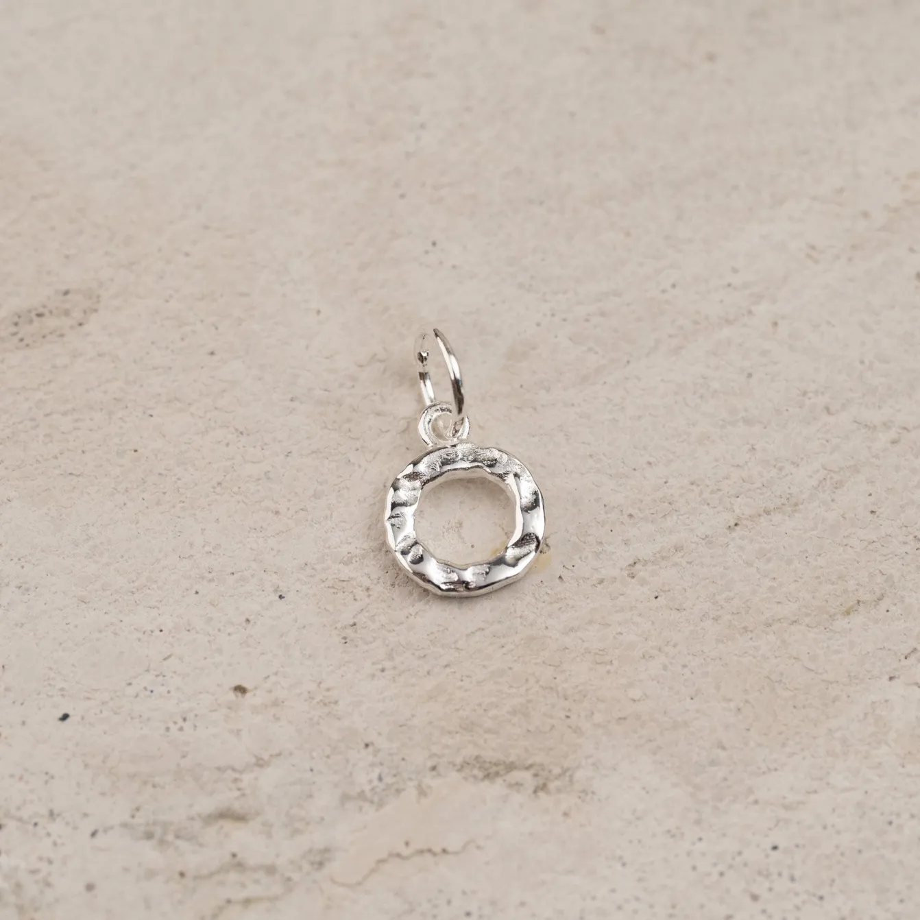 LETTER MOLTEN SILVER PENDANT