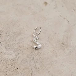 LETTER MOLTEN SILVER PENDANT