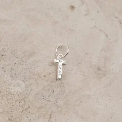 LETTER MOLTEN SILVER PENDANT