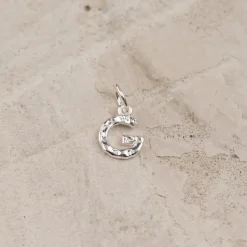 LETTER MOLTEN SILVER PENDANT