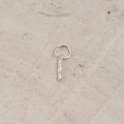 LETTER MOLTEN SILVER PENDANT