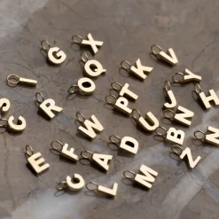 LETTER SOLID GOLD PENDANT