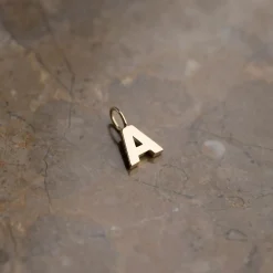 LETTER SOLID GOLD PENDANT