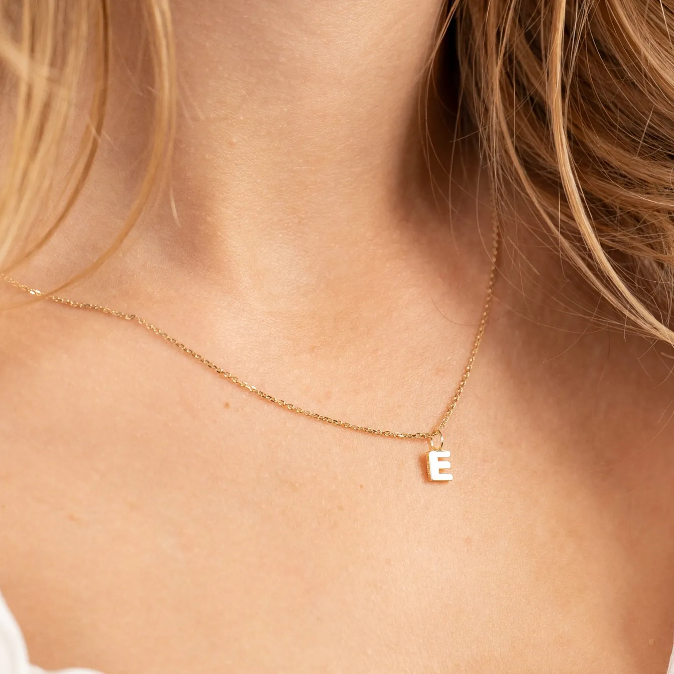 LETTER SOLID GOLD PENDANT