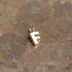 LETTER SOLID GOLD PENDANT