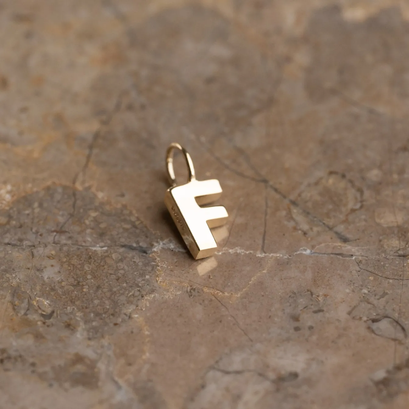 LETTER SOLID GOLD PENDANT