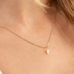 LETTER SOLID GOLD PENDANT