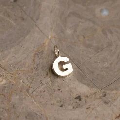 LETTER SOLID GOLD PENDANT