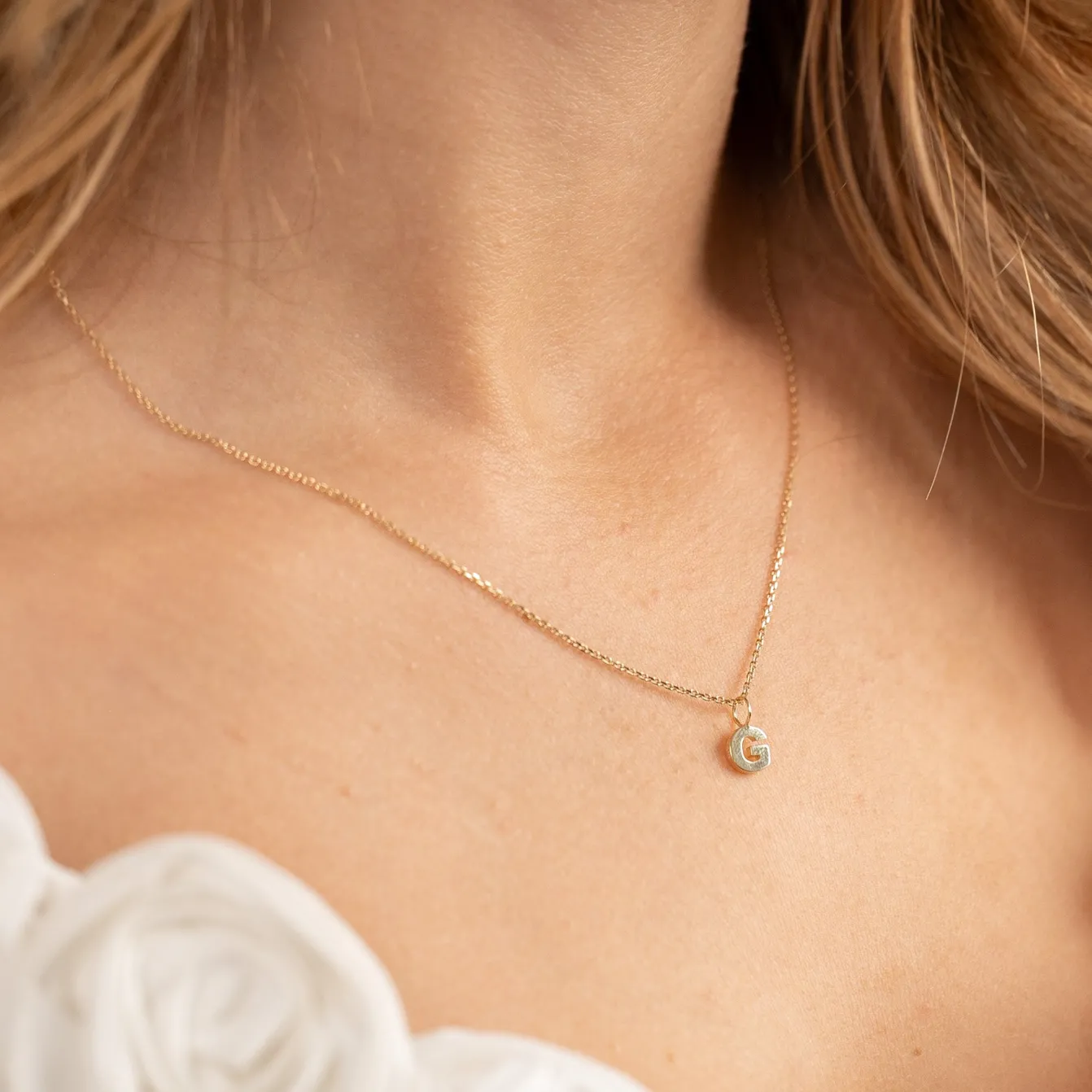 LETTER SOLID GOLD PENDANT