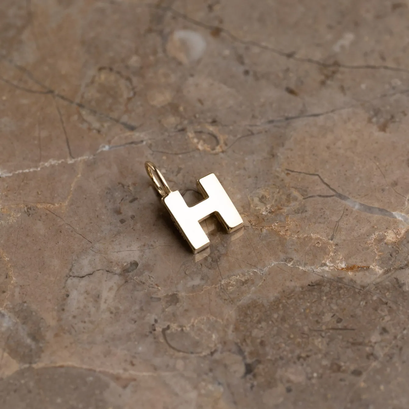 LETTER SOLID GOLD PENDANT