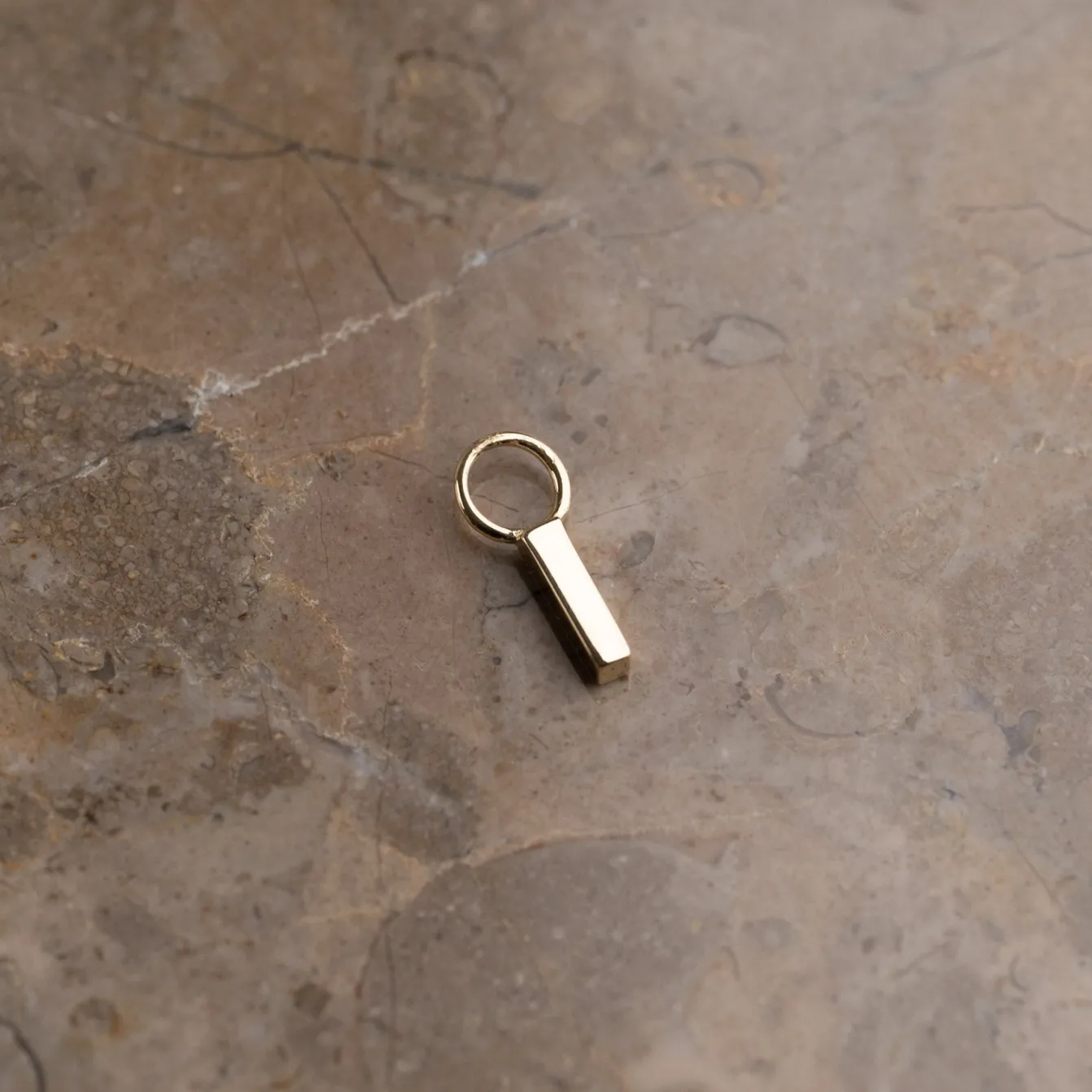 LETTER SOLID GOLD PENDANT