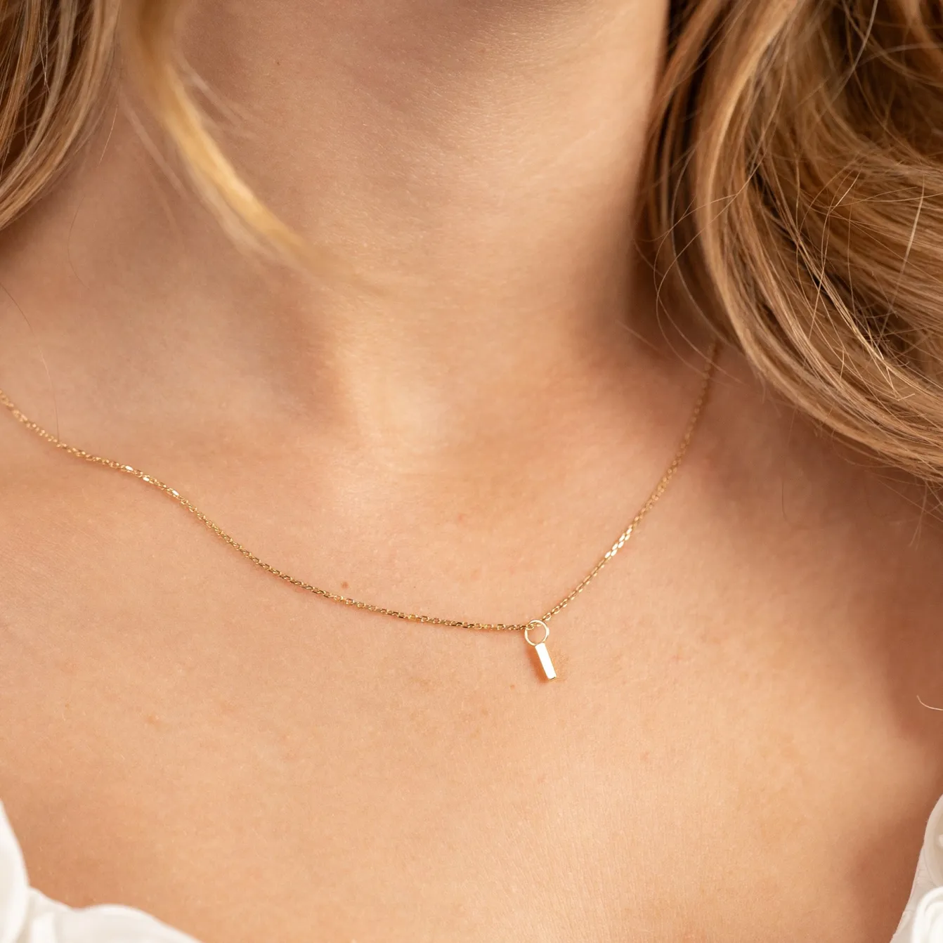 LETTER SOLID GOLD PENDANT