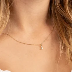 LETTER SOLID GOLD PENDANT