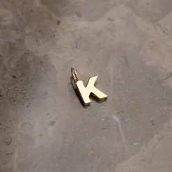 LETTER SOLID GOLD PENDANT