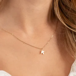 LETTER SOLID GOLD PENDANT
