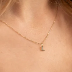 LETTER SOLID GOLD PENDANT