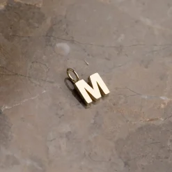 LETTER SOLID GOLD PENDANT