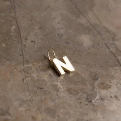 LETTER SOLID GOLD PENDANT