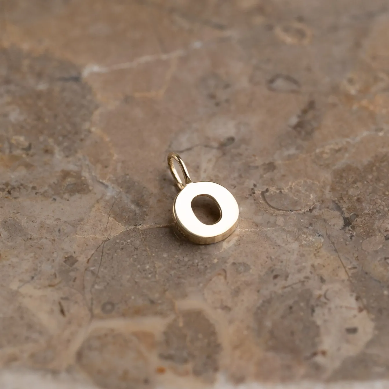 LETTER SOLID GOLD PENDANT