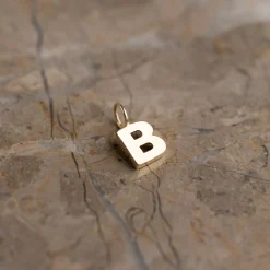 LETTER SOLID GOLD PENDANT