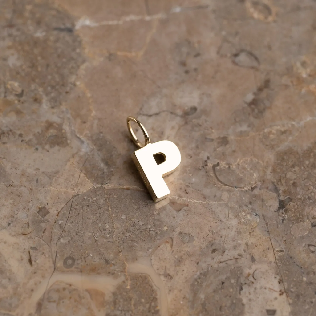 LETTER SOLID GOLD PENDANT