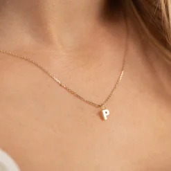 LETTER SOLID GOLD PENDANT