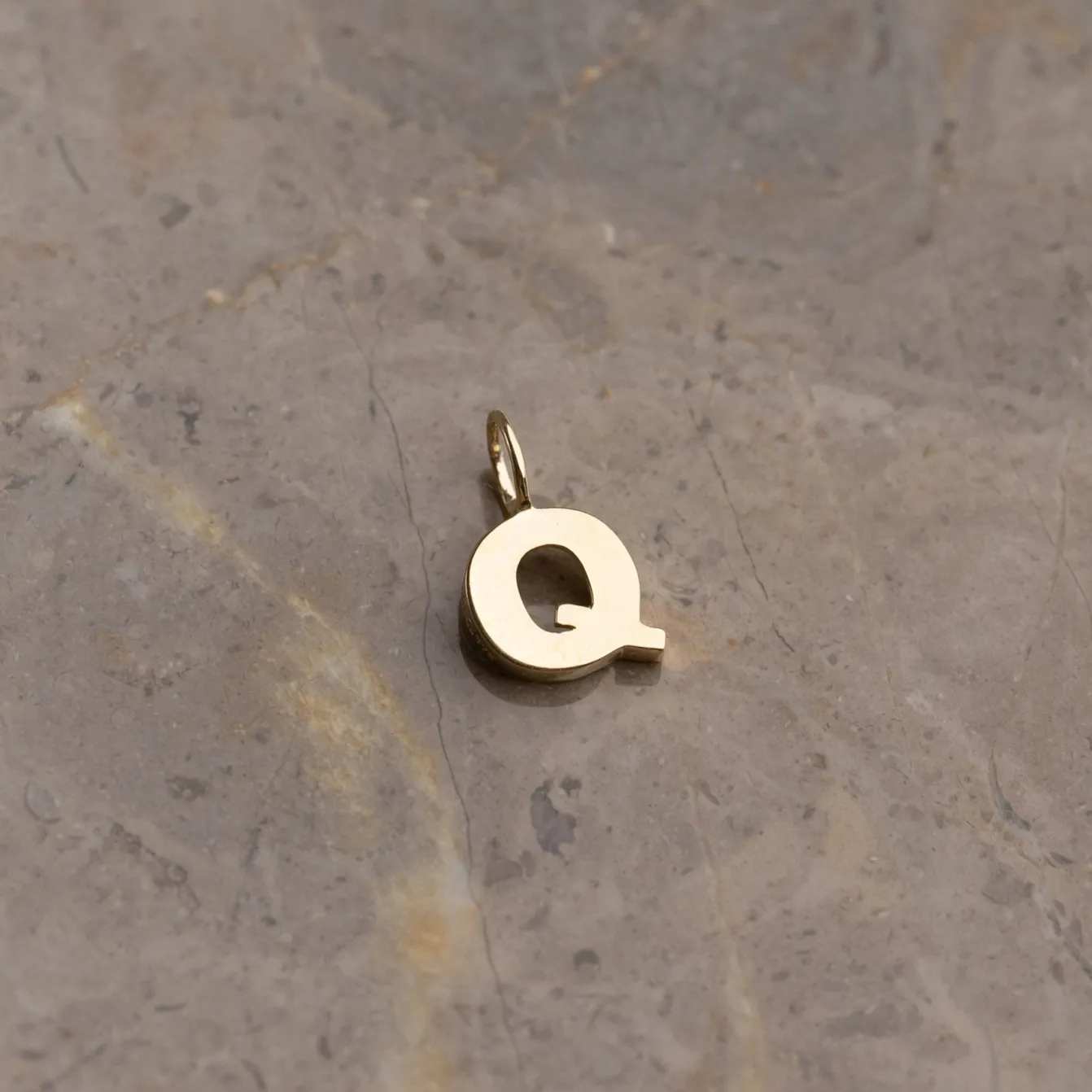 LETTER SOLID GOLD PENDANT