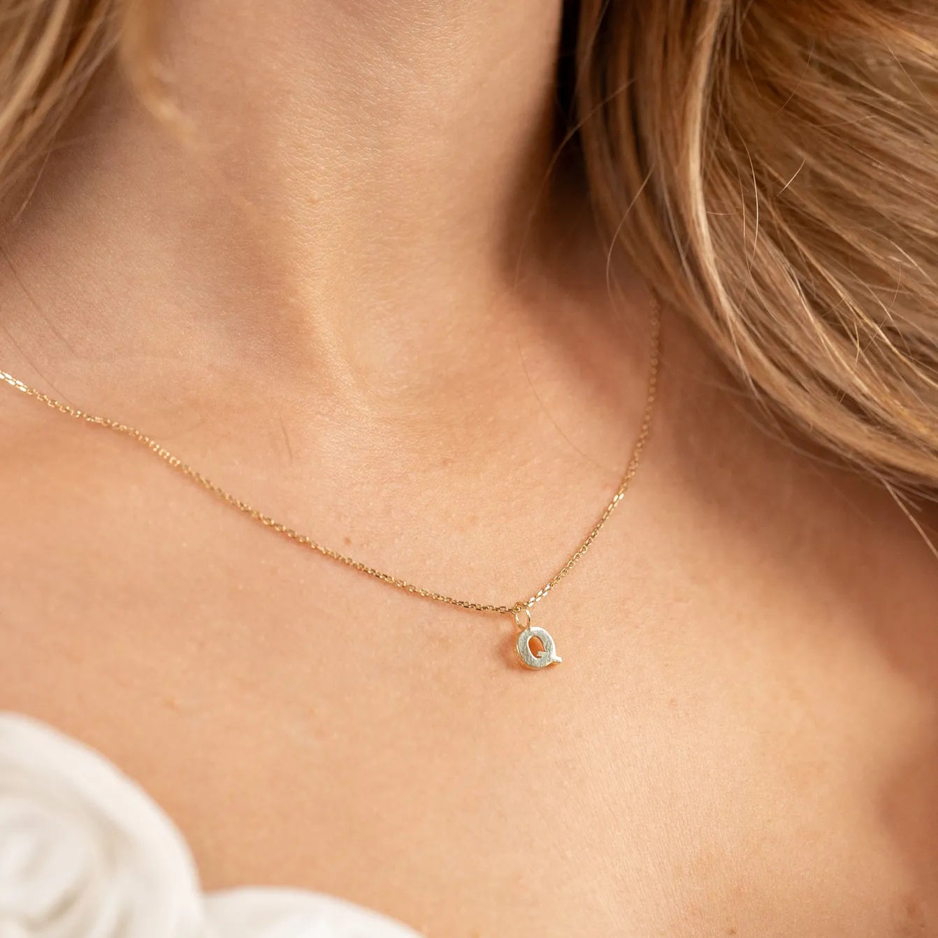 LETTER SOLID GOLD PENDANT