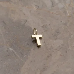 LETTER SOLID GOLD PENDANT