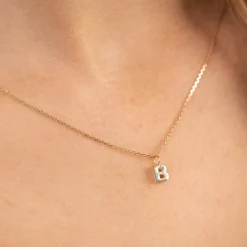 LETTER SOLID GOLD PENDANT
