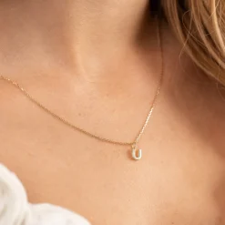 LETTER SOLID GOLD PENDANT