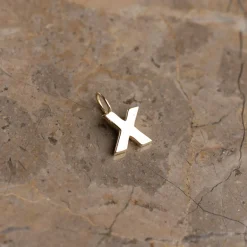 LETTER SOLID GOLD PENDANT