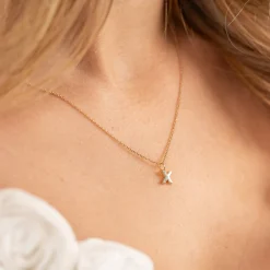 LETTER SOLID GOLD PENDANT