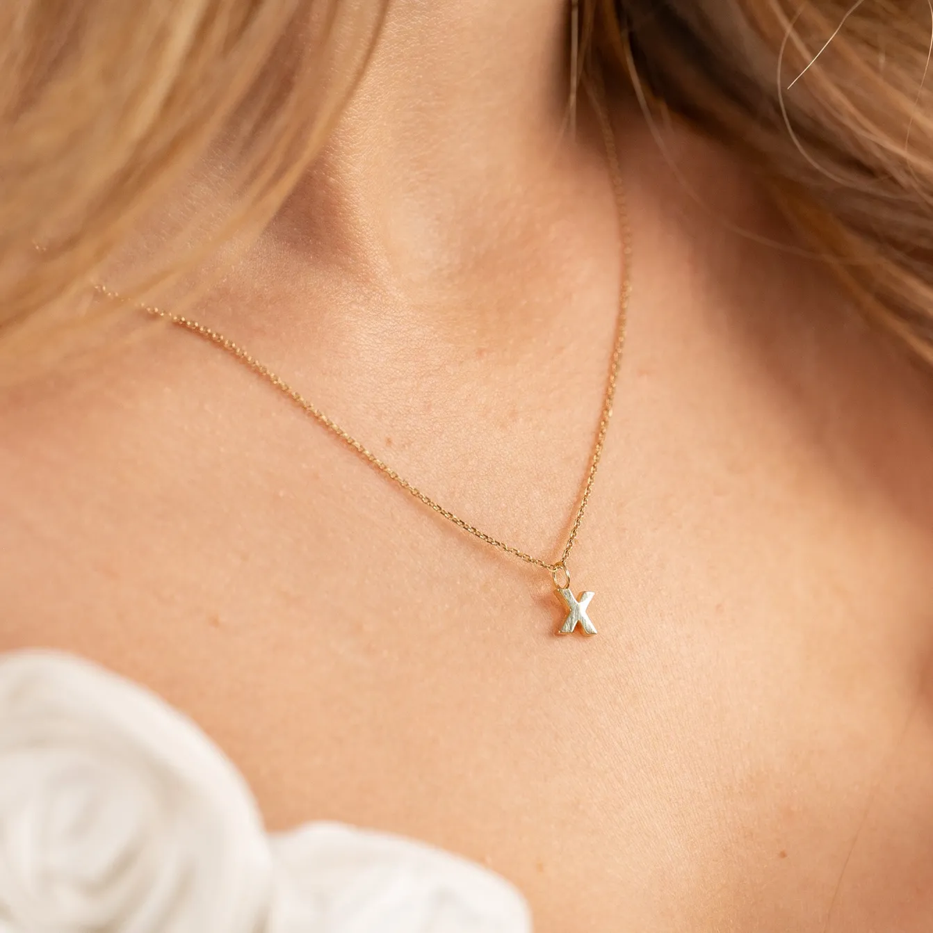 LETTER SOLID GOLD PENDANT