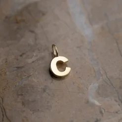 LETTER SOLID GOLD PENDANT