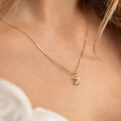 LETTER SOLID GOLD PENDANT