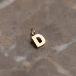 LETTER SOLID GOLD PENDANT