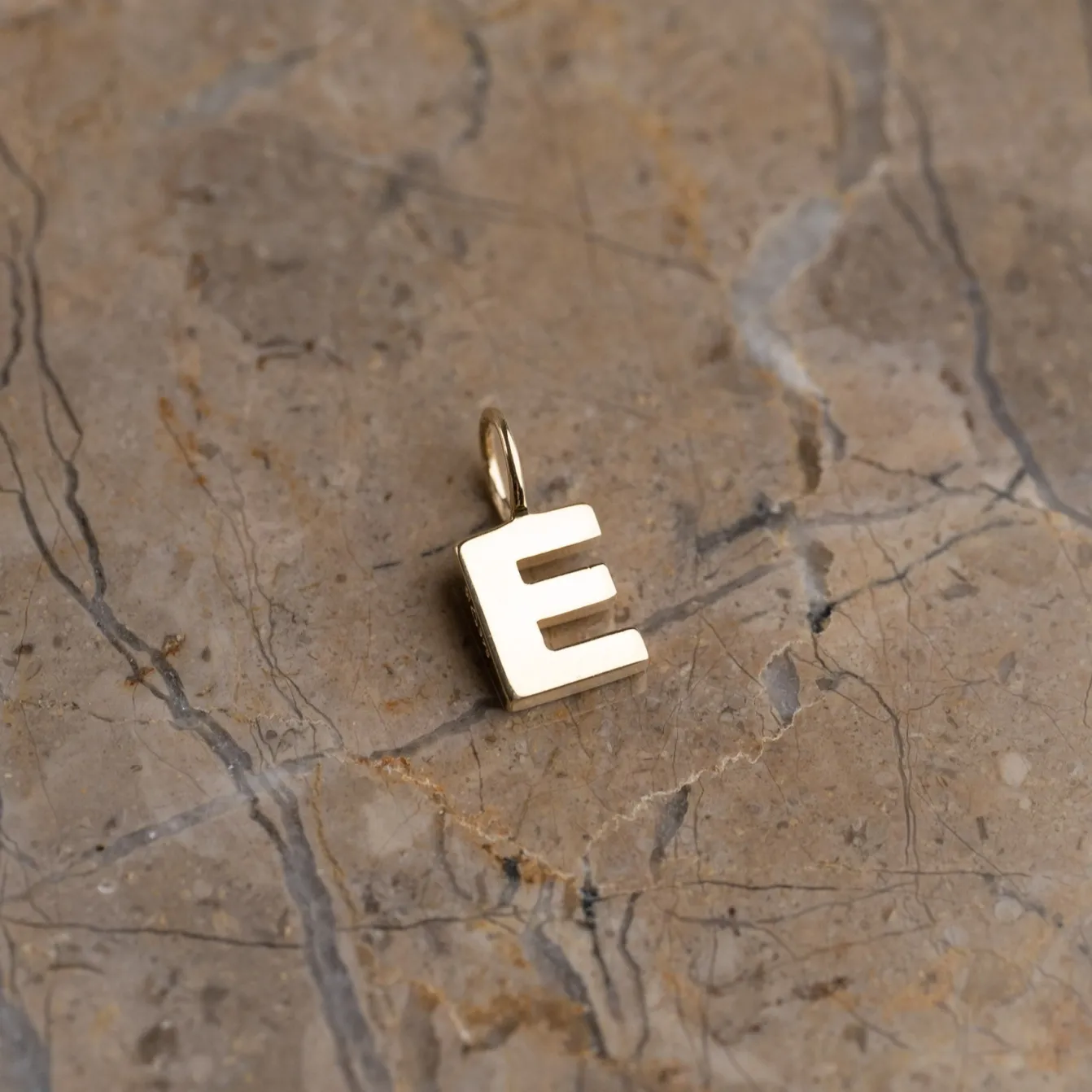 LETTER SOLID GOLD PENDANT