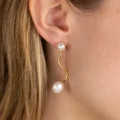 LINA PEARL GOLDEN EARRING