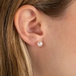 LINA PEARL SILVER EARRING