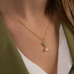 LOUISE PEARL GOLDEN PENDANT - Sisi Copenhagen