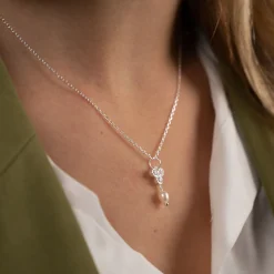 LOUISE PEARL SILVER PENDANT - Sisi Copenhagen