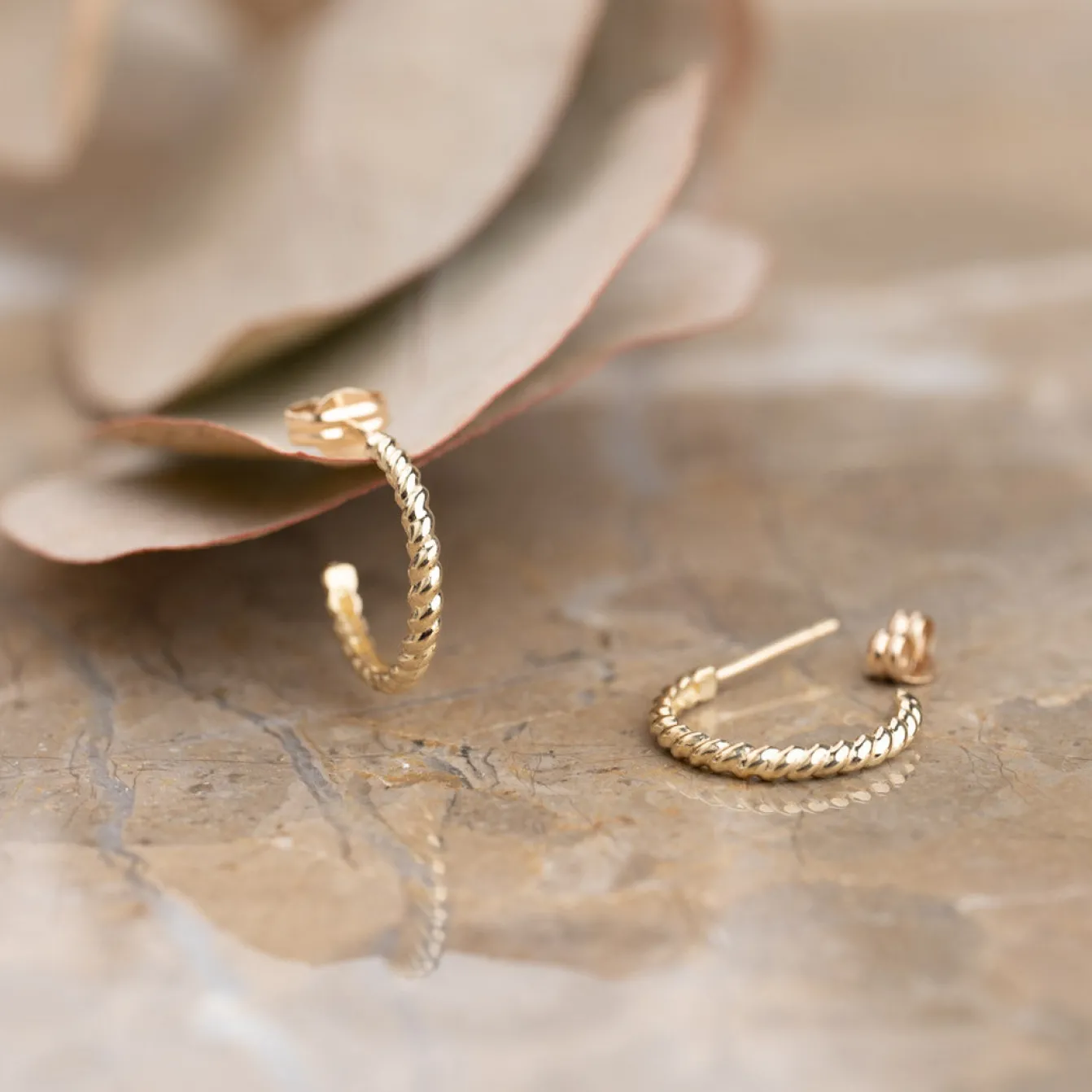 LUCCA SOLID GOLD CREOL EARRING - Sisi Copenhagen