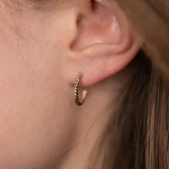 LUCCA SOLID GOLD CREOL EARRING - Sisi Copenhagen